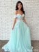 Elegant V-neck Off-Shoulder A-line Long Prom Dress,Evening Dress,PD37816