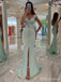 Elegant Lace Mermaid Long Prom Dress,PD37875