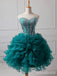 Sparkly Sequins Sweatheart Strapless A-line Short Mini Homecoming Dress, HD32687