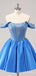 Elegant Off-Shoulder Strapless A-line Short Homecoming Dress, HD32715