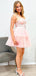 Elegant Sweatheart Spaghetti Strap A-line Short Homecoming Dress, HD32723