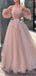 Elegant Strapless Long Sleeves A-line Long Prom Dress,PD37940