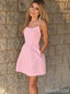 Elegant Spaghetti Strap A-line Short Homecoming Dress, HD32738