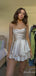 Elegant Spaghetti Strap A-line Short Homecoming Dress, HD32741