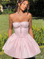 Elegant Strapless A-line Short Homecoming Dress, HD32754