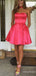 Elegant Sweatheart Strapless A-line Short Homecoming Dress, HD32758