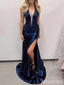 Sexy Deep V-neck Backless Mermaid Long Prom Dress,PD37978