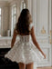 Gorgeous White Lace A-line Short Homecoming Dress, HD32775