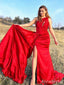 Elegant One Shoulder Split Side Mermaid Long Prom Dress,PD37992