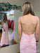 Gorgeous V-neck Spaghetti Strap Mermaid Long Prom Dress,PD38013