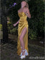 Charming Spaghetti Strap Split Side Mermaid Long Prom Dress,PD38007