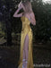 Charming Spaghetti Strap Split Side Mermaid Long Prom Dress,PD38007