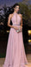 Elegant Halter Sleeveless A-line Long Prom Dress,PD38002