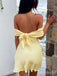 Simple Off-Shoulder Strapless A-line Short Homecoming Dress, HD32792