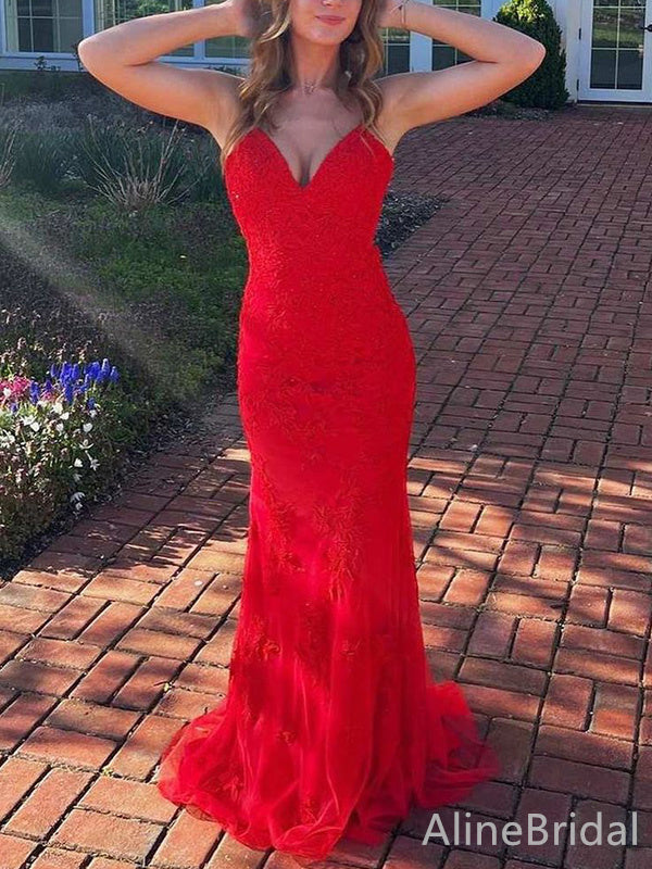 Sexy V-neck Strapless Mermaid Long Prom Dress,PD38017