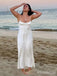 Elegant White Spaghetti Strap Mermaid Long Prom Dress,PD38024