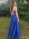 Elegant V-neck A-line Long Prom Dress,PD38042