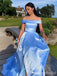 Elegant Off-Shoulder Strapless A-line Long Prom Dress,PD38050