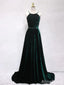 Elegant Dark Green A-line Long Prom Dress,PD38057