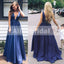 Simple Cheap Deep V-neck V-back A-line Elegant Long  Prom Dresses,PD00078