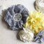 Gray Yellow Handmade Flowers With Beading Girl Sash, Bridesmaids Sash,Elegant Beading Sash, SA0002