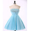 Cheap Chiffon Light Blue Cute homecoming prom dresses, CM0018