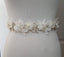 Gorgeous Beading Sash, White Handmade Flowers Sash,Elegant Girl Sash,Bridesmaids Sash, SA0012