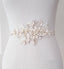 Gorgeous Beading Sash, White Lace Flowers Beading Sash,Elegant Girl Sash,Bridesmaids Wedding Sash, SA0013