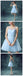 Light Blue Tulle Cute homecoming prom dresses, CM0017