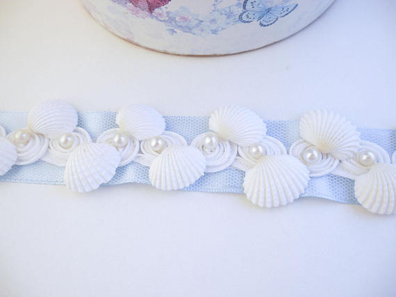 Unique Ocean style Sash,  Beach Conch Sash, Girl Sash,Different color Sash, Bridesmaids Sash, SA0007