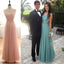 Simple A-line Different Color Open Back Evening Party Prom Dress. AB1150