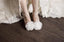 See through Ivory Lace Women's High Heels Fish Toe Wedding Shoes, S009