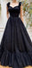 A-line Black Lace Popular Prom Dresses PD1032