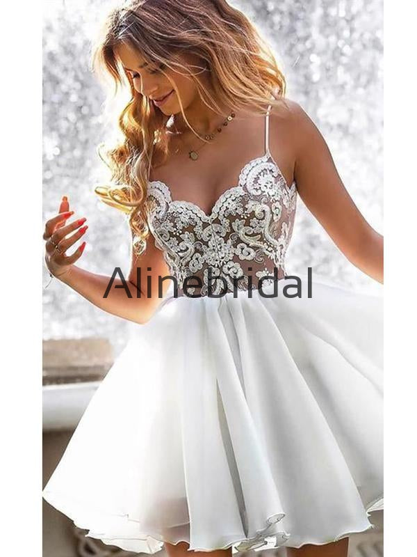 A-line Cheap Lace Pretty Modest Homecoming Dresses HD102