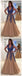 A Line V Neck Modest Elegant Hot Champagne Tulle Prom Dresses ,PD1208