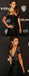 Black Sequin Lace Beading Short Sleeve A-line Formal Prom Dresses.PD00244