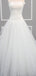 Elegant Simple Pleating Strapless Lace Appliques Long A-line Chapel Trailing Wedding Dress, AB1105