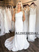 Mermaid One Shoulder Satin Simple Wedding Dresses WD1208