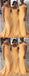 Orange Jersey Off Shoulder Mermaid Long Cheap Bridesmaid Dresses, AB4088