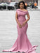 Simple Beach Mermaid Long Bridesmaid Dresses AB4257