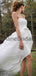 Sweetheart Strapless High Low Lace Chiffon Wedding Dresses, AB1543