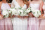 New Arrival Pink Mismatched Tea-length A-line Spring Bridesmaid Dresses. AB1206