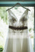 Simple Country Wedding Ivory Lace Top Tulle Sleeveless A-line Wedding Dresses, AB1130