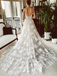 Charming Spaghetti Strap Sweetheart A-line Lace Long Wedding Dress, WD3014